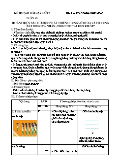 Kế hoạch bài dạy GDTC Lớp 3+5 - Tuần 25 - Năm học 2021-2022 - Trần Tuấn Nghĩa