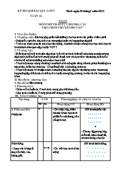 Kế hoạch bài dạy GDTC Lớp 4+5 - Tuần 26 - Năm học 2021-2022 - Trần Tuấn Nghĩa