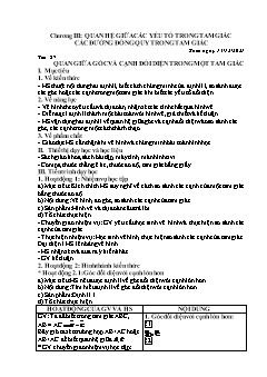 Kế hoạch bài dạy Hình học 7 - Tiết 27-29 - Năm học 2021-2022 - Nguyễn Đức Thắng