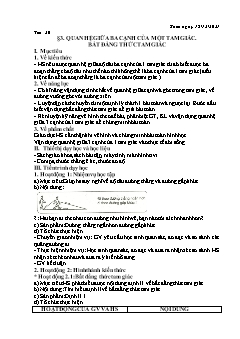 Kế hoạch bài dạy Hình học 7 - Tiết 30+31 - Năm học 2021-2022 - Nguyễn Đức Thắng