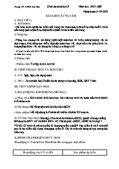 Kế hoạch bài dạy Hình học Lớp 8 - Bài 8+9+10 - Năm học 2021-2022