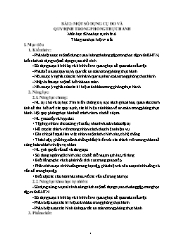 Kế hoạch bài dạy Khoa học tự nhiên 6 Sách Cánh diều - Tuần 3, Bài: 1 Số dụng cu đo và quy định trong phòng thực hành - Năm học 2021-2022 - Phan Thị Thanh
