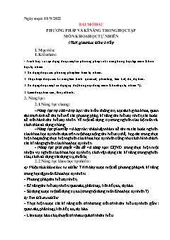 Kế hoạch bài dạy Khoa học tự nhiên Lớp 7 - Tuần 1, Bài: Phương pháp và kĩ năng trong học tập môn Khoa học tự nhiên - Năm học 2021-2022 - Nguyễn Anh Tuấn