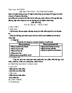 Kế hoạch bài dạy Sinh học Lớp 7 - Tuần 10 - Năm học 2021-2022 - Nguyễn Anh Tuấn