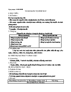Kế hoạch bài dạy Sinh học Lớp 8 - Tuần 21 - Năm học 2021-2022 - Nguyễn Anh Tuấn