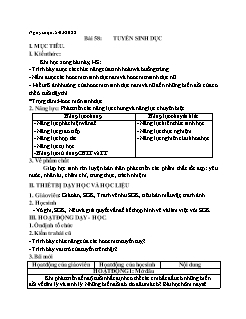 Kế hoạch bài dạy Sinh học Lớp 8 - Tuần 25 - Năm học 2021-2022 - Nguyễn Anh Tuấn