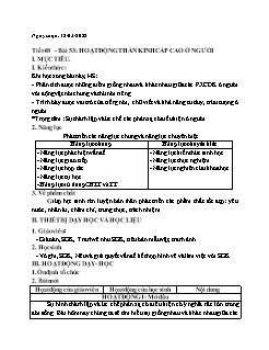 Kế hoạch bài dạy Sinh học Lớp 8 - Tuần 26 - Năm học 2021-2022 - Nguyễn Anh Tuấn