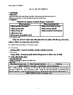 Kế hoạch bài dạy Sinh học Lớp 9 - Tiết 25: Ôn tập học kì I - Năm học 2021-2022 - Nguyễn Anh Tuấn
