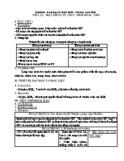 Kế hoạch bài dạy Sinh học Lớp 9 - Tuần 12 - Năm học 2021-2022 - Nguyễn Anh Tuấn