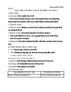 Kế hoạch bài dạy Tin học 6 Sách Cánh diều - Tiết 12, Bài 6: Thực hành sử dụng thư điện tử - Năm học 2021-2022 - Nguyễn Đức Thắng