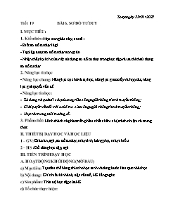 Kế hoạch bài dạy Tin học 6 Sách Cánh diều - Tiết 19, Bài 6: Sơ đồ tư duy - Năm học 2021-2022 - Nguyễn Đức Thắng