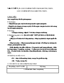Kế hoạch bài dạy Toán + Vật lí 9 - Tuần 17 - Năm học 2021-2022 - Phan Thị Thanh