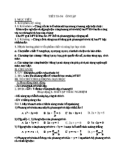 Kế hoạch bài dạy Toán + Vật lí 9 - Tuần 29 - Năm học 2021-2022 - Phan Thị Thanh