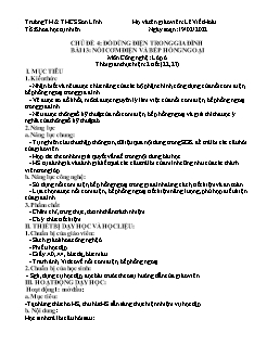 Kế hoạch dạy học Công nghệ 6 - Tuần 23, Bài 13: Nồi cơm điện và bếp hồng ngoại - Năm học 2021-2022 - Lê Viết Hoài