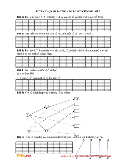 100 Bài Toán ôn luyện cho HSG lớp 2