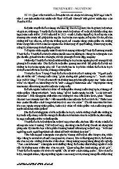 5 Đề văn nghị luận Lớp 9 - Phần: Truyện Kiều-Nguyễn Du
