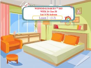Bài giảng Tiếng Anh 3 - Week 24, Unit 14: My bedroom (Lesson 2) - Năm học 2024-2025