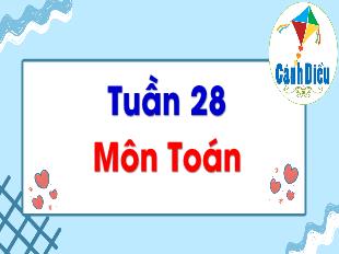 Bài giảng Toán 5 - Tuần 28, Bài 72: Vận tốc (Tiết 1)