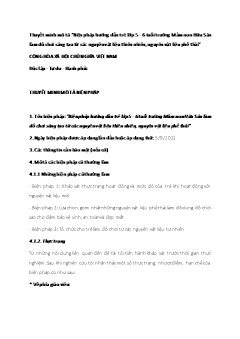Biện pháp hướng dẫn trẻ lớp 5 - 6 tuổi trường Mầm non Hữu Sản làm đồ chơi sáng tạo từ các nguyên vật liệu thiên nhiên, nguyên vật liệu phế thải
