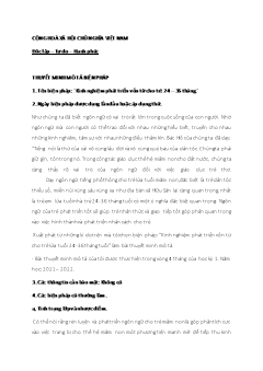 Biện pháp Kinh nghiệm phát triển vốn từ cho trẻ lứa tuổi 24- 36 tháng tuổi