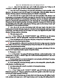 Bộ câu hỏi đánh giá cán bộ quản lí
