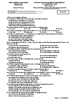 Đề kiểm tra chất lượng cuối học kì I Địa lí 9 - Mã đề 691 - Năm học 2023-2024 - Sở GD&ĐT Bắc Giang (Có đáp án)