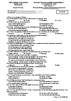 Đề kiểm tra chất lượng cuối học kì I Địa lí 9 - Mã đề 692 - Năm học 2023-2024 - Sở GD&ĐT Bắc Giang (Có đáp án)
