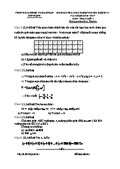 Đề kiểm tra chất lượng giữa học kì II Toán 7 - Năm học 2016-2017 - PGD Sơn Động (Có đáp án)