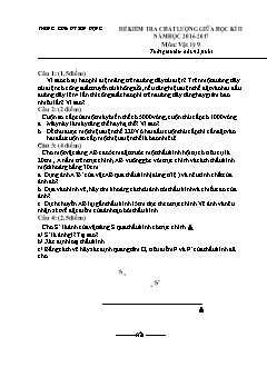 Đề kiểm tra chất lượng giữa học kì II Vật lí 9 - Năm học 2016-2017 - PGD Sơn Động (Có đáp án)