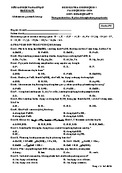 Đề kiểm tra cuối học kì I Hóa học 9 - Mã đề 391 - Năm học 2023-2024 - Sở GD&ĐT Bắc Giang (Có đáp án)