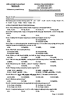 Đề kiểm tra cuối học kì I Hóa học 9 - Mã đề 393 - Năm học 2023-2024 - Sở GD&ĐT Bắc Giang (Có đáp án)
