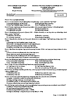 Đề kiểm tra cuối học kì I Lịch sử 9 - Mã đề 594 - Năm học 2023-2024 - Sở GD&ĐT Bắc Giang (Có đáp án)