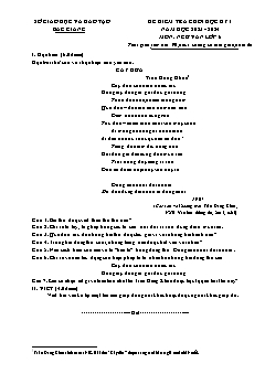 Đề kiểm tra cuối học kì I Ngữ văn 6 - Năm học 2023-2024 - Sở GD&ĐT Bắc Giang (Có đáp án)