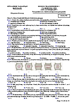 Đề kiểm tra cuối học kì I Sinh học 9 - Mã đề 493 - Năm học 2023-2024 - Sở GD&ĐT Bắc Giang (Có đáp án)