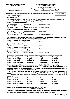 Đề kiểm tra cuối học kì I Tiếng Anh 7 - Mã đề 873 - Năm học 2023-2024 - Sở GD&ĐT Bắc Giang (Có đáp án + File nghe)