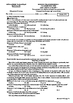 Đề kiểm tra cuối học kì I Tiếng Anh 7 - Mã đề 874 - Năm học 2023-2024 - Sở GD&ĐT Bắc Giang (Có đáp án + File nghe)