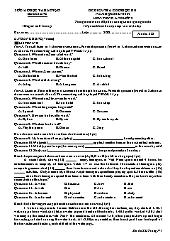 Đề kiểm tra cuối học kì I Tiếng Anh 8 - Mã đề 882 - Năm học 2023-2024 - Sở GD&ĐT Bắc Giang (Có đáp án + File nghe)