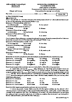 Đề kiểm tra cuối học kì I Tiếng Anh 8 - Mã đề 884 - Năm học 2023-2024 - Sở GD&ĐT Bắc Giang (Có đáp án + File nghe)