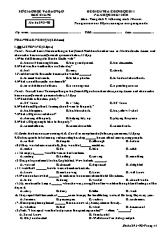 Đề kiểm tra cuối học kì I Tiếng Anh 9 (Chương trình 10 năm) - Mã đề 892 - Năm học 2023-2024 - Sở GD&ĐT Bắc Giang (Có đáp án + File nghe)