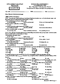 Đề kiểm tra cuối học kì I Tiếng Anh 9 (Chương trình 10 năm) - Mã đề 891 - Năm học 2023-2024 - Sở GD&ĐT Bắc Giang (Có đáp án + File nghe)