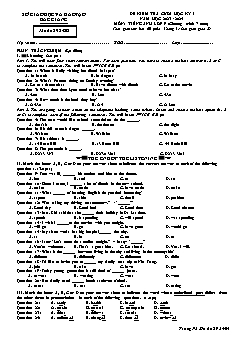 Đề kiểm tra cuối học kì I Tiếng Anh 9 (Chương trình 7 năm) - Mã đề 892 - Năm học 2023-2024 - Sở GD&ĐT Bắc Giang (Có đáp án + File nghe)