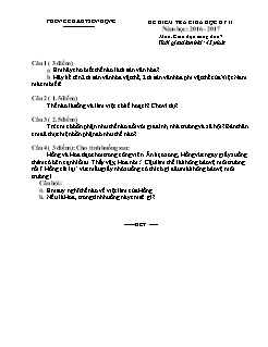 Đề kiểm tra giữa học kì II GDCD 7 - Năm học 2016-2017 - PGD Sơn Động (Có đáp án)