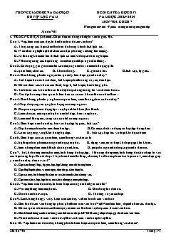 Đề kiểm tra học kì I GDCD 7 - Mã đề 701 - Năm học 2023-2024 - PGD Lục Nam (Có đáp án + Ma trận)