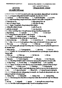 Đề kiểm tra học kì I Lịch sử và Địa lí 6 - Mã đề 602 - Năm học 2023-2024 - PGD Lục Nam (Có đáp án)