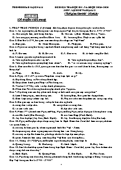 Đề kiểm tra học kì I Lịch sử và Địa lí 8 - Mã đề 802 - Năm học 2023-2024 - PGD Lục Nam (Có đáp án)