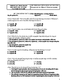 Đề thi giáo viên giỏi cấp Trường - Năm học 2019-2020 - Trường Mầm non Phúc Thắng