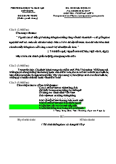 Đề thi giữa học kì II Ngữ văn 8+9 - Năm học 2016-2017 - PGD Sơn Động (Có đáp án)