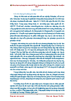Giải pháp ứng dụng phần mềm CNTT vào dạy học môn Mĩ thuật Trường Tiểu học Quế Sơn