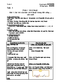 Giáo án cả năm Công nghệ 8 - Năm học 2009-2010