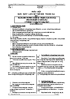 Giáo án cả năm Lịch sử 7 - Nguyễn Thị Yến
